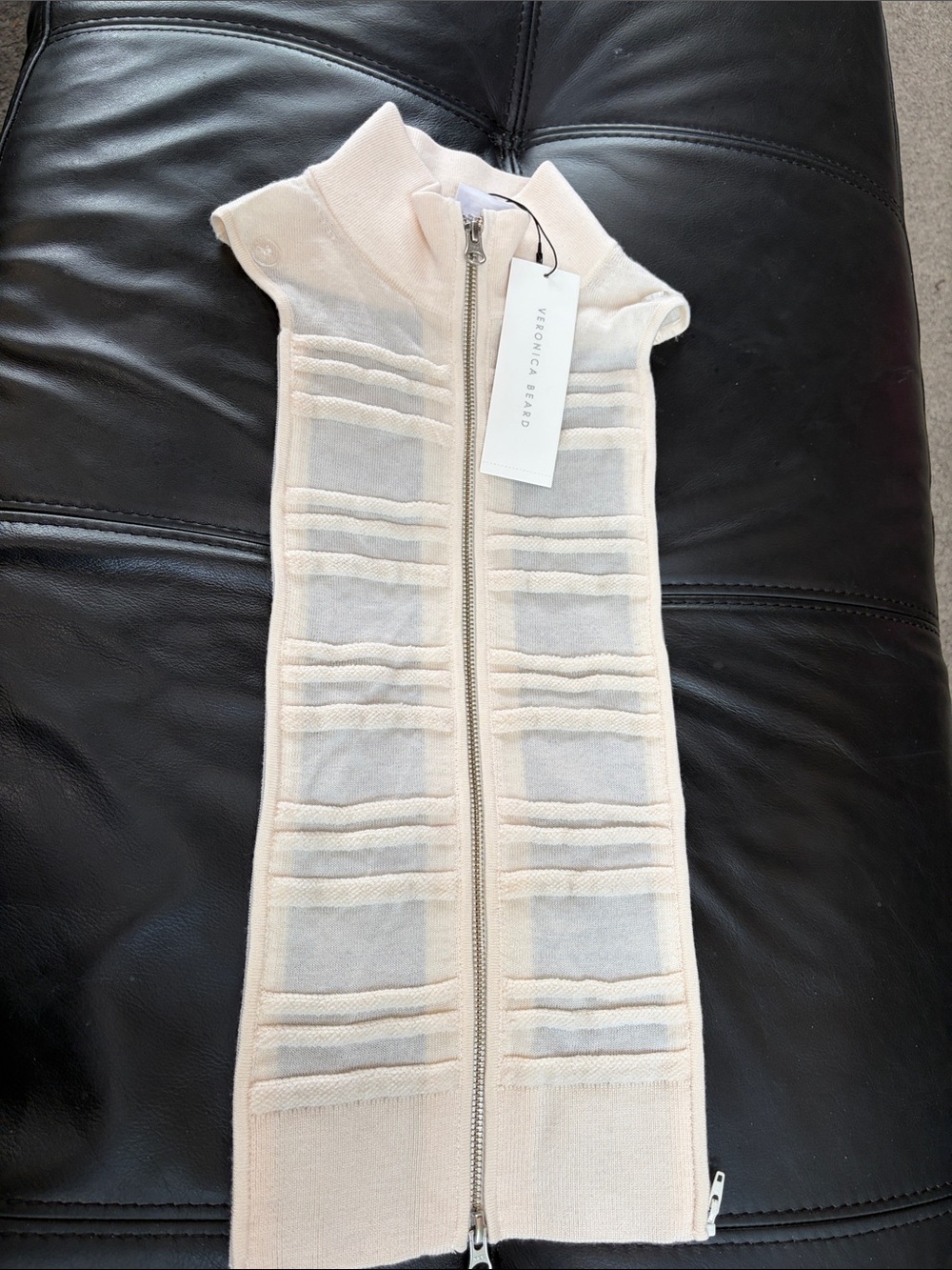 $250 NWT VERONICA BEARD TUVA IVORY DICKEY Jacket insert wool blend sz 00-14